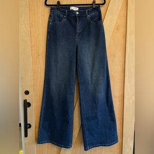 Risen Dark Wash Wide Leg Jeans